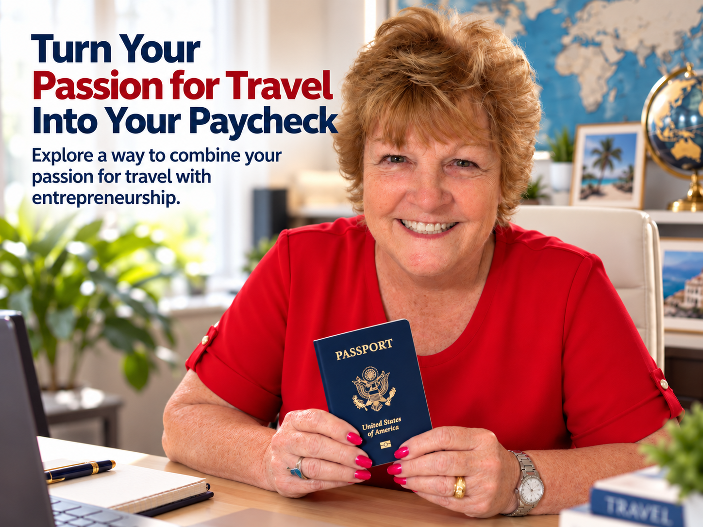 Turn your passion for travel into your paycheck. Explore a way to combine your passion for travel with entrepreneurship.