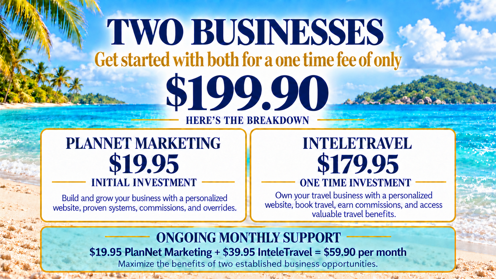 PlanNet Marketing and InteleTravel pricing